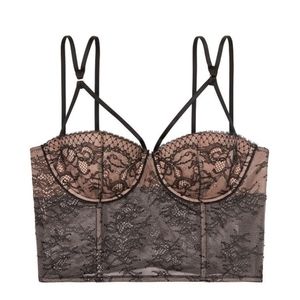 NWTs VS "Very Sexy" Lightly-Lined Bustier in black lace Size 32 DD (E)